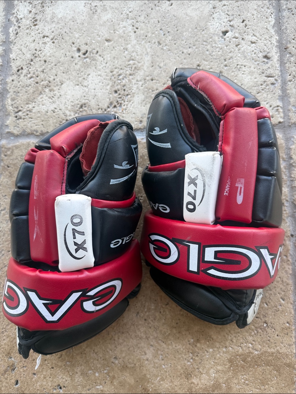 Red & Black MMA Hockey Gloves